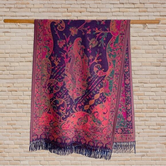 Warm Winter Thick Scarf, Shawl Floral Wraps, Scarf for Winter - Picture 2 of 4